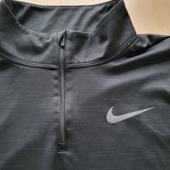 Nike Dri-Fit 1/4 Zip Shirt Men's Small Black - Picture 2 of 4